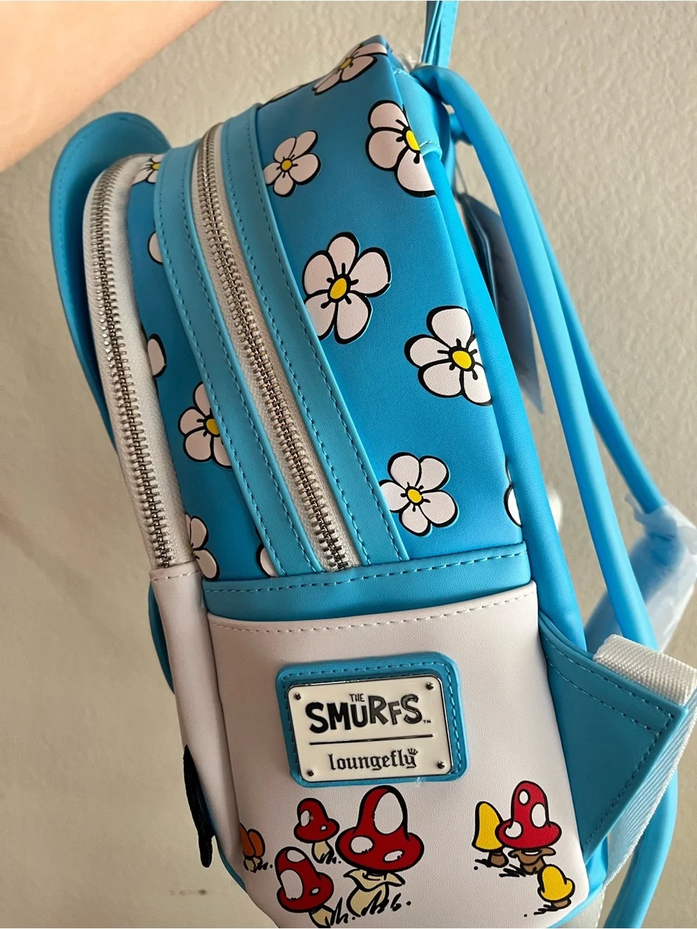 Smurfette Graphic Mini Backpack - Blue & Yellow